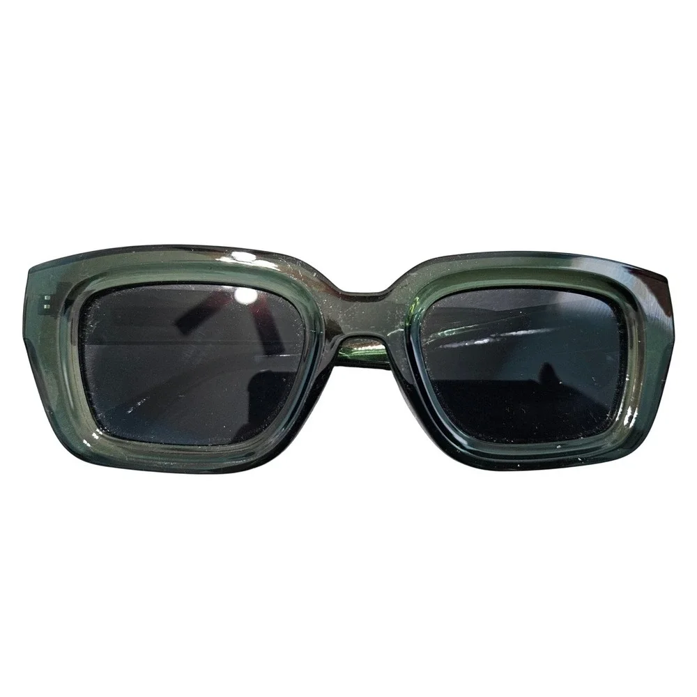 Set of 4 Fashion Sunglasses Tortoiseshell Green Rectangular White Cat Eye Brown